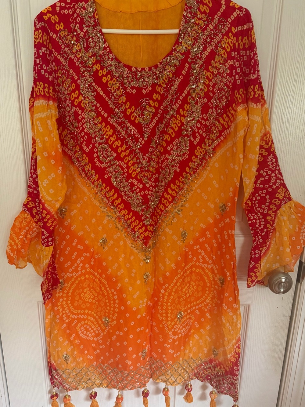 Women's bandhni kurti set
